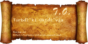 Turbéki Oktávia névjegykártya